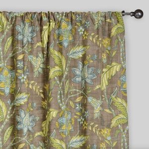 Lot 6 World Market Tamara Jacobean Curtains Green